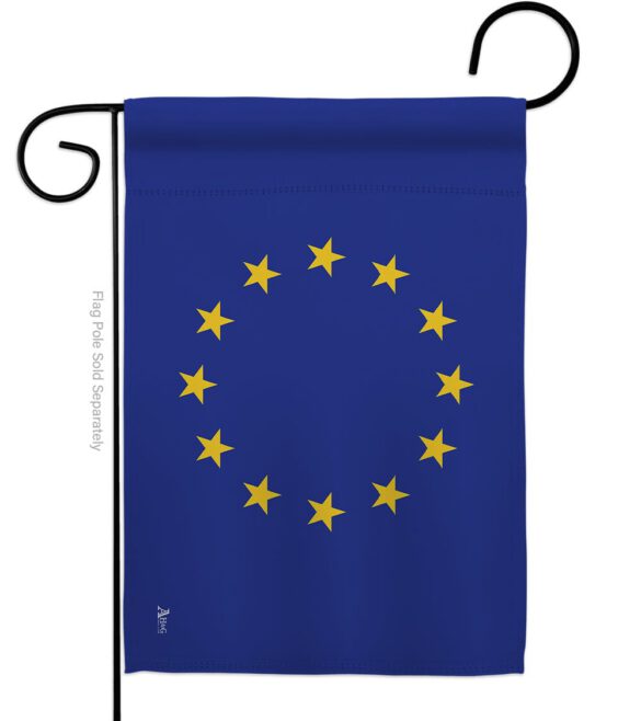 European - Nationality Flags of the World Vertical Impressions Decorative Flags HG140081 Made In USA