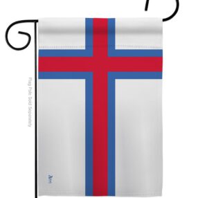 Faroe Islands - Nationality Flags of the World Vertical Impressions Decorative Flags HG140083 Made In USA