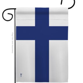 Finland - Nationality Flags of the World Vertical Impressions Decorative Flags HG140085 Made In USA