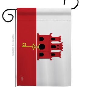 Gibraltar - Nationality Flags of the World Vertical Impressions Decorative Flags HG140093 Made In USA