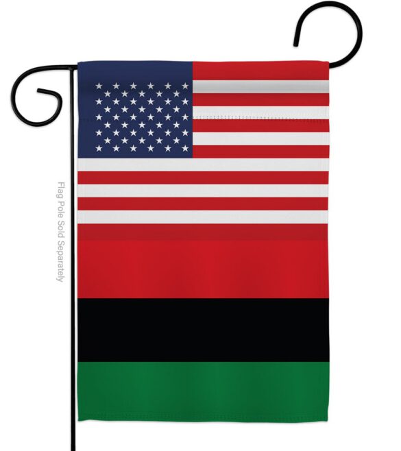 African American US Friendship - Nationality Flags of the World Vertical Impressions Decorative Flags HG140270 Made In USA - Image 2