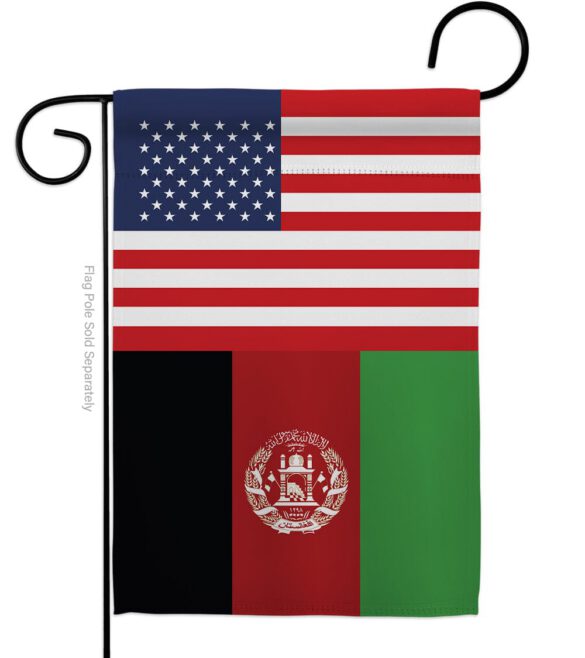 Afghanistan US Friendship - Nationality Flags of the World Vertical Impressions Decorative Flags HG140271 Made In USA - Image 2