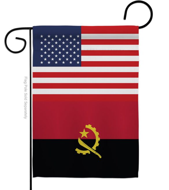Angola US Friendship - Nationality Flags of the World Vertical Impressions Decorative Flags HG140276 Made In USA - Image 2
