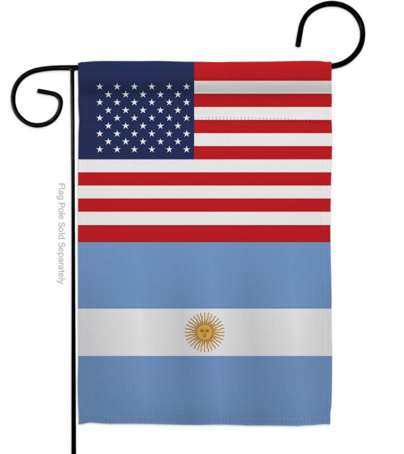 Argentina US Friendship - Nationality Flags of the World Vertical Impressions Decorative Flags HG140280 Made In USA - Image 2