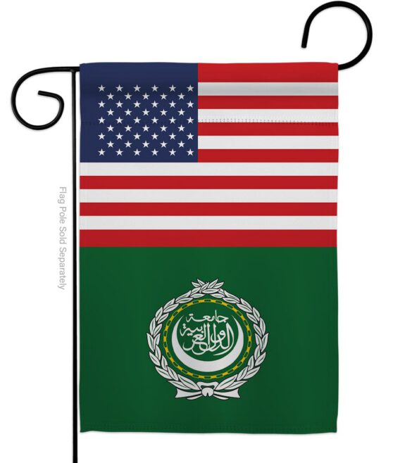 Arab League US Friendship - Nationality Flags of the World Vertical Impressions Decorative Flags HG140281 Made In USA - Image 2