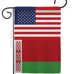 Belarus US Friendship - Nationality Flags of the World Vertical Impressions Decorative Flags HG140295 Made In USA