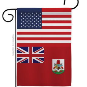Bermuda US Friendship - Nationality Flags of the World Vertical Impressions Decorative Flags HG140299 Made In USA