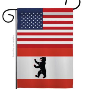 Berlin US Friendship - Nationality Flags of the World Vertical Impressions Decorative Flags HG140303 Made In USA