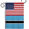 Botswana US Friendship - Nationality Flags of the World Vertical Impressions Decorative Flags HG140311 Made In USA
