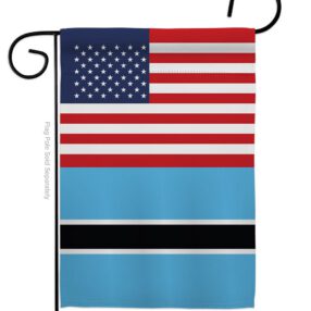 Botswana US Friendship - Nationality Flags of the World Vertical Impressions Decorative Flags HG140311 Made In USA