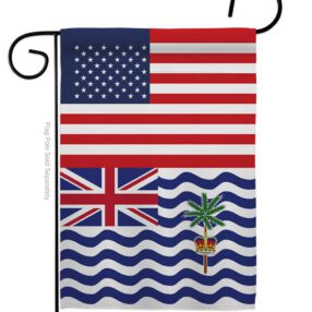 British Indian Ocean Territory US Friendship - Nationality Flags of the World Vertical Impressions Decorative Flags HG140321 Made In USA