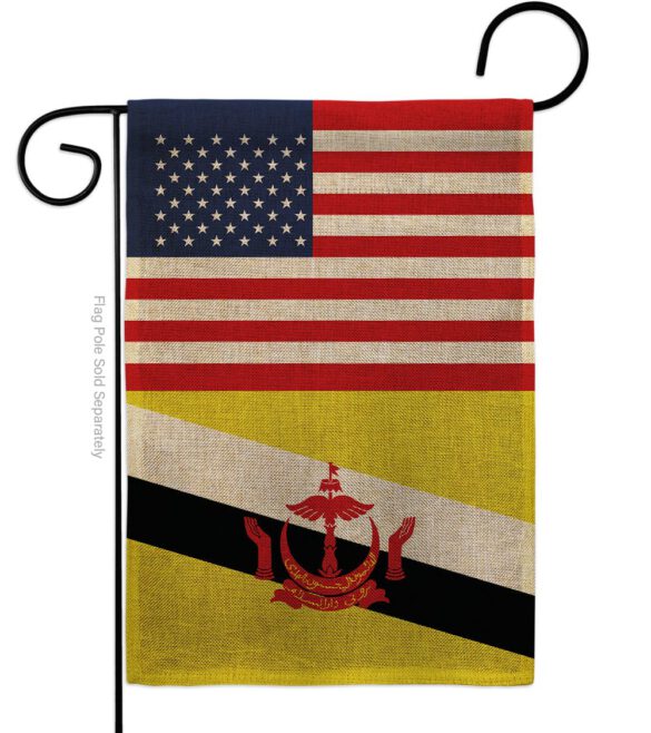 Brunei US Friendship - Nationality Flags of the World Vertical Impressions Decorative Flags HG140322 Made In USA - Image 11