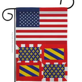 Burgundy US Friendship - Nationality Flags of the World Vertical Impressions Decorative Flags HG140325 Made In USA