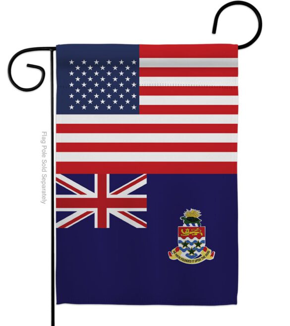 Cayman Islands US Friendship - Nationality Flags of the World Vertical Impressions Decorative Flags HG140331 Made In USA