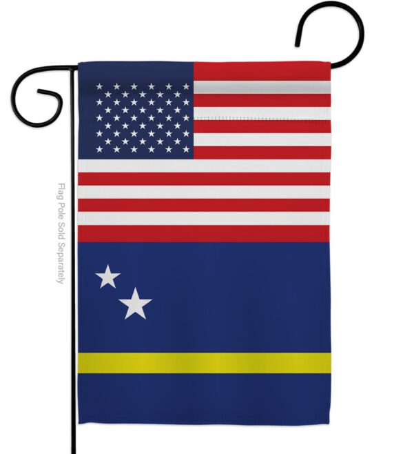 Curacao US Friendship - Nationality Flags of the World Vertical Impressions Decorative Flags HG140351 Made In USA