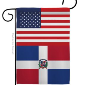 Dominican Republic US Friendship - Nationality Flags of the World Vertical Impressions Decorative Flags HG140361 Made In USA