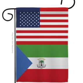 Equatorial Guinea US Friendship - Nationality Flags of the World Vertical Impressions Decorative Flags HG140369 Made In USA