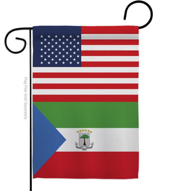 Equatorial Guinea US Friendship - Nationality Flags of the World Vertical Impressions Decorative Flags HG140369 Made In USA