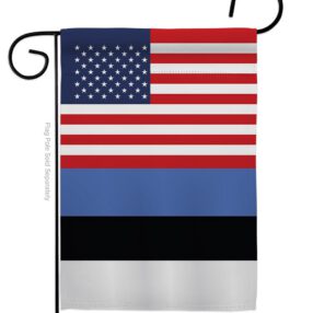 Estonia US Friendship - Nationality Flags of the World Vertical Impressions Decorative Flags HG140371 Made In USA