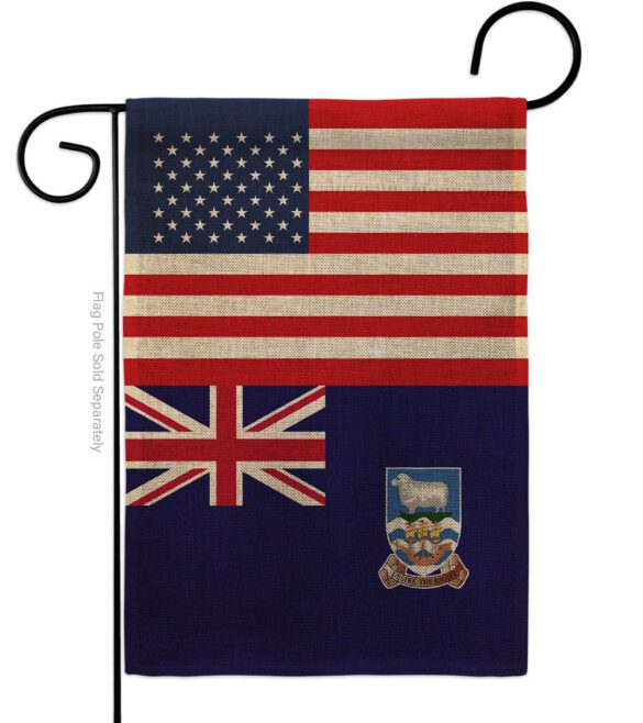 Falkland Islands US Friendship - Nationality Flags of the World Vertical Impressions Decorative Flags HG140374 Made In USA - Image 11