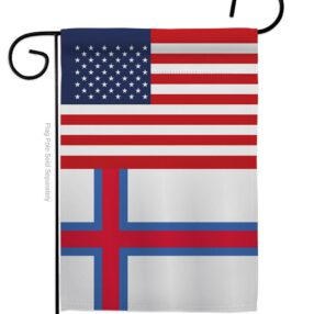 Faroe Islands US Friendship - Nationality Flags of the World Vertical Impressions Decorative Flags HG140376 Made In USA