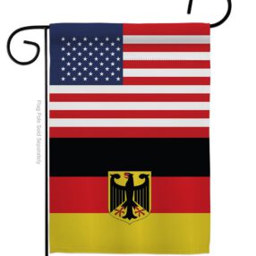 Germany w/Eagle US Friendship - Nationality Flags of the World Vertical Impressions Decorative Flags HG140383 Made In USA