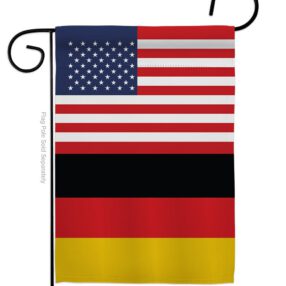 Germany US Friendship - Nationality Flags of the World Vertical Impressions Decorative Flags HG140384 Made In USA