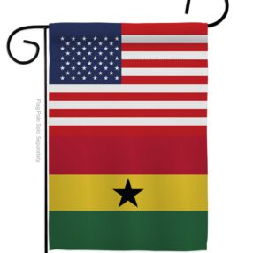 Ghana US Friendship - Nationality Flags of the World Vertical Impressions Decorative Flags HG140385 Made In USA