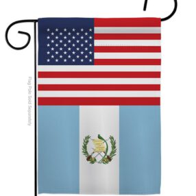 Guatemala US Friendship - Nationality Flags of the World Vertical Impressions Decorative Flags HG140391 Made In USA