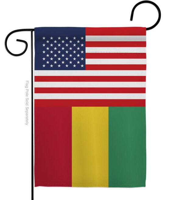 Guinea US Friendship - Nationality Flags of the World Vertical Impressions Decorative Flags HG140393 Made In USA