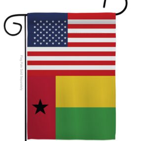 Guinea-Bissau US Friendship - Nationality Flags of the World Vertical Impressions Decorative Flags HG140394 Made In USA