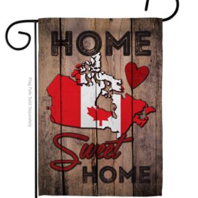 Country Canada Home Sweet Home - Nationality Flags of the World Vertical Impressions Decorative Flags HG191162 Made In USA