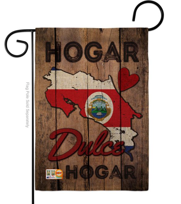 Country Costa Rica Hogar Dulce Hogar - Nationality Flags of the World Vertical Impressions Decorative Flags HG191169 Made In USA - Image 8