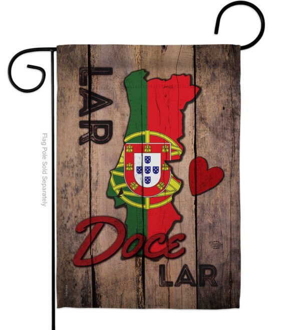 Country Porugal Lar Doce Lar - Nationality Flags of the World Vertical Impressions Decorative Flags HG192028 Made In USA
