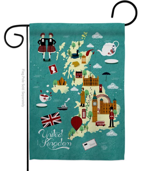 British Fun - Nationality Flags of the World Vertical Impressions Decorative Flags HG192527 Made In USA
