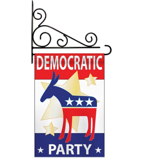 Democratic Party - Nationality Flags of the World Vertical Applique Decorative Flags HG108024 - Image 3