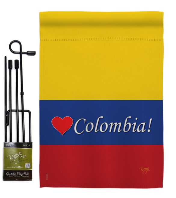 Colombia - Nationality Flags of the World Vertical Impressions Decorative Flags HG108161 Made In USA - Image 4
