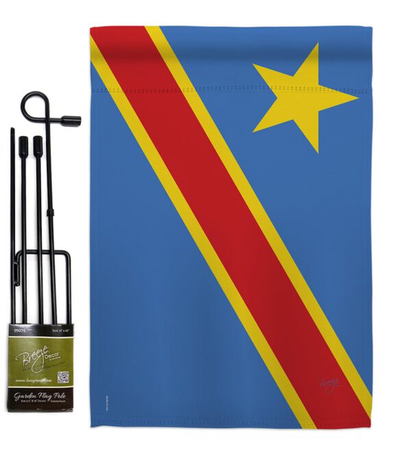 DR Congo - Nationality Flags of the World Vertical Impressions Decorative Flags HG108291 Made In USA - Image 4