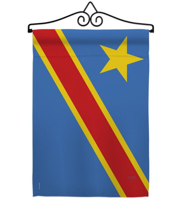 DR Congo - Nationality Flags of the World Vertical Impressions Decorative Flags HG108291 Made In USA - Image 7