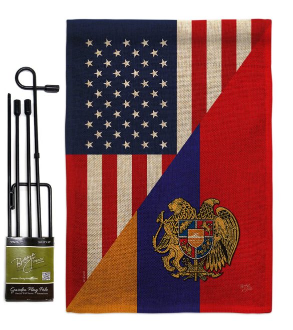 Armenia US Friendship - Nationality Flags of the World Vertical Impressions Decorative Flags HG108482 Made In USA - Image 13