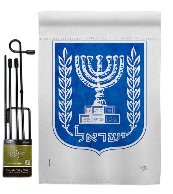 Emblem of Israel - Nationality Flags of the World Vertical Impressions Decorative Flags HG108637 Made In USA - Image 4