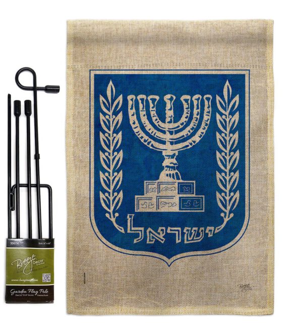 Emblem of Israel - Nationality Flags of the World Vertical Impressions Decorative Flags HG108637 Made In USA - Image 14
