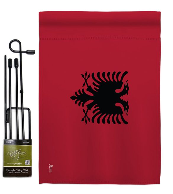 Albania - Nationality Flags of the World Vertical Impressions Decorative Flags HG140003 Made In USA - Image 5