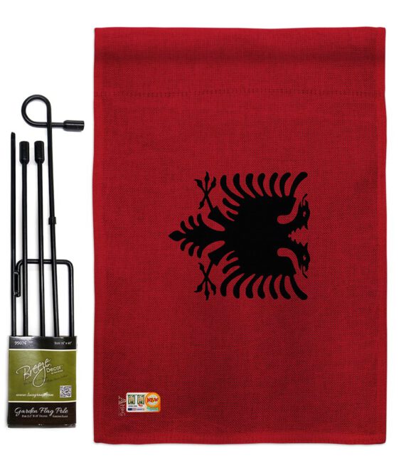 Albania - Nationality Flags of the World Vertical Impressions Decorative Flags HG140003 Made In USA - Image 10