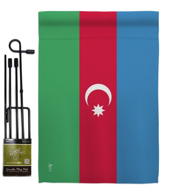 Azerbaijan - Nationality Flags of the World Vertical Impressions Decorative Flags HG140018 Made In USA - Image 5