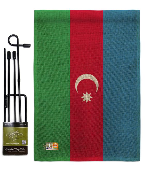 Azerbaijan - Nationality Flags of the World Vertical Impressions Decorative Flags HG140018 Made In USA - Image 10
