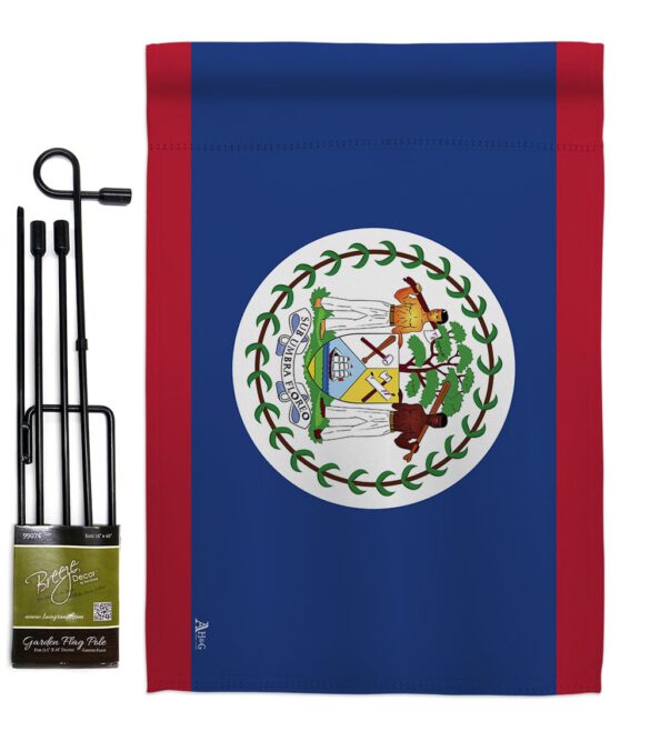 Belize - Nationality Flags of the World Vertical Impressions Decorative Flags HG140028 Made In USA - Image 4