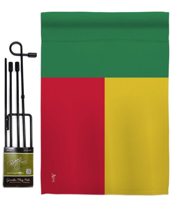 Benin - Nationality Flags of the World Vertical Impressions Decorative Flags HG140029 Made In USA - Image 4