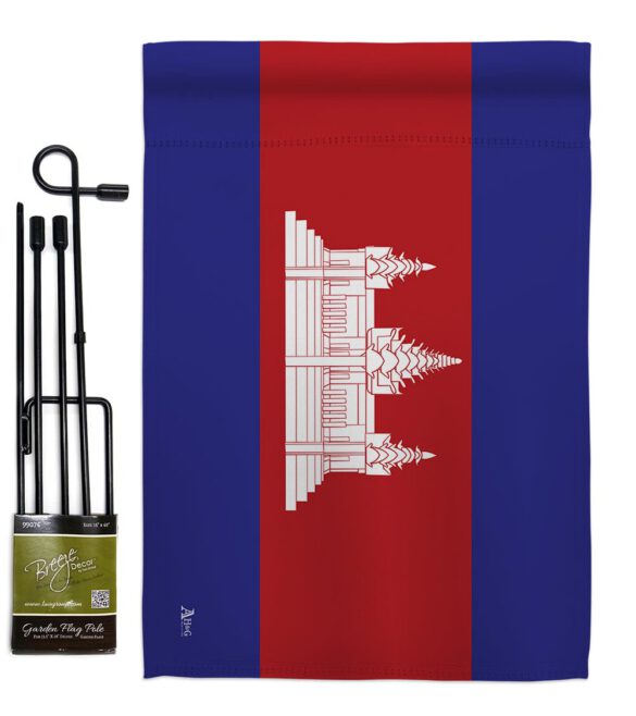 Cambodia - Nationality Flags of the World Vertical Impressions Decorative Flags HG140044 Made In USA - Image 4
