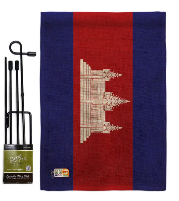 Cambodia - Nationality Flags of the World Vertical Impressions Decorative Flags HG140044 Made In USA - Image 9